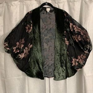 🌸Floral Kimono Topper Sheer Velvet🌸